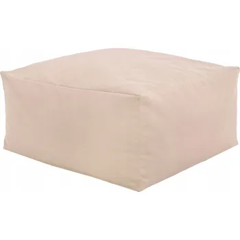 Taburet Taburet PLYŠOVÝ k sezení Stolek křeslo BÉŽOVÝ