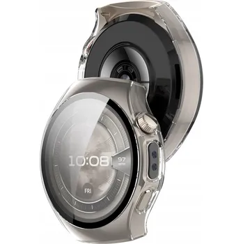 Pouzdro na mobilní telefon Pouzdro s vestavěným sklem Bizon pro Huawei Watch 5 46 mm, pouzdro, pouzdro