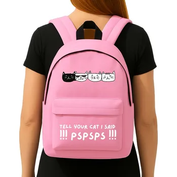 Školní batoh ŠKOLNÍ BATOH Růžový TELL YOUR CAT PRO MLÁDEŽ Lehký a prostorný batoh do školy