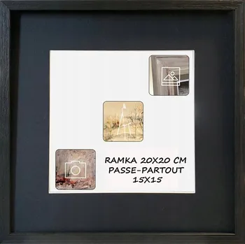 Obraz Rámeček připravený k zavěšení nebo postavení 20 x 20 15 mm, dřevo černé