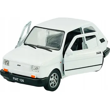 autíčko WELLY FIAT 126P MALUCH BÍLÝ 1:34 LEGENDY PRL NOVÝ MODEL KOVOVÝ 42372