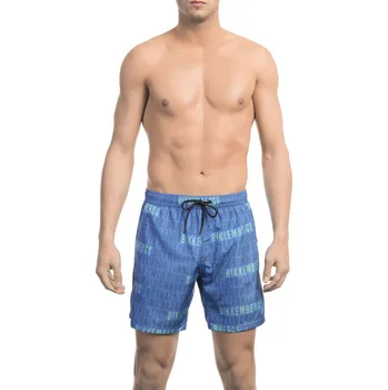 Pánské kraťasy Pánské šortky BKK1MBM17 Bikkembergs Beachwear Barva: Modrá, Velikost: XL