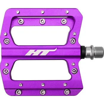 Pedál na kolo Platformové pedály HT AN14A fialové