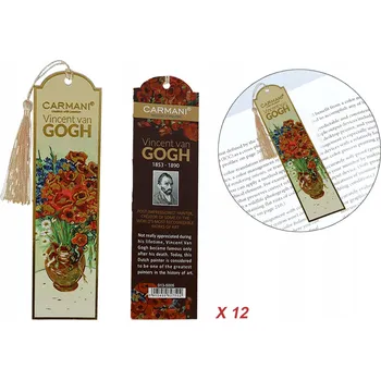 Obraz Sada 12 záložek do knihy - V. van Gogh, Mák ve váze (CARMANI)