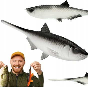 Umělá nástraha Libra Lures BLEAK SLUG TAIL 8,2'' 21cm 30g bez vůně 001 BÍLÁ