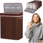 Volně stojící koš na prádlo Springos 100 l béžový