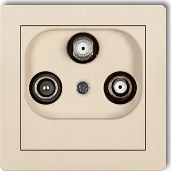 Elektrická zásuvka Anténní zásuvka nástěnná Karlik béžová