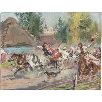 prostírání Prostírání na stůl Svatební Hostina krakovská na cestě Wojciecha Kossaka