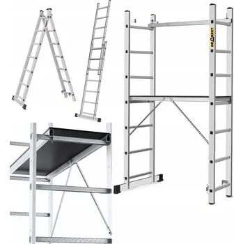 Žebřík Žebřík DRABEST hliníkový 3 x 7 do 150 kg