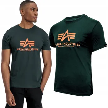 Pánské tričko Tričko Alpha Industries Basic 100501 353 tmavě zelené S
