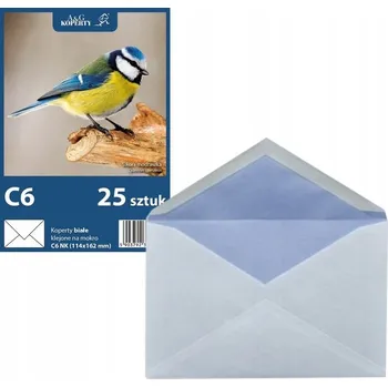 Obálka Obálka bez okénka C6 (114 x 162 mm) bílá, 25 ks