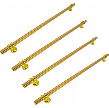 4 x Nábytková úchytka reling Apollo 320 mm zlatá