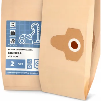 Sáček do vysavače 2x SÁČEK do VYSAVAČE Einhell NTS 1500 Papírový Sáček Objemné SÁČKY 2A
