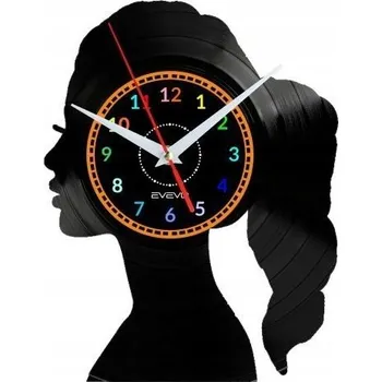 Hodiny KADEŘNICKÝ SALON NÁSTĚNNÉ HODINY DEKORATIVNÍ MODERNÍ VINYLOVÁ DESKA