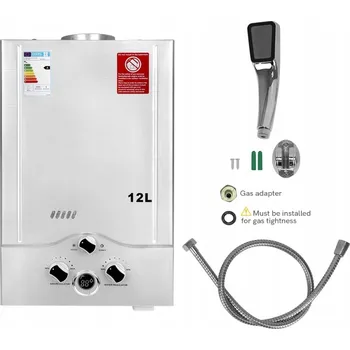 Bojler Plynový ohřívač vody LPG na průtokové láhve se sprchou 12 l 24 kW
