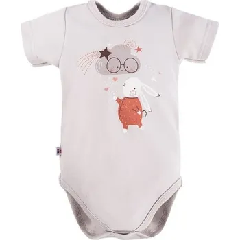 Kojenecký body Eevi Body krátký rukáv Mellow ŠEDÉ - 80