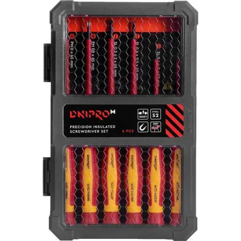 Šroubovák Sada elektrikářských šroubováků Dnipro-M pro jemnou mechaniku S2 (6 ks)