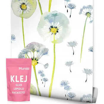 Fototapeta Tapeta do obýváku malované pampelišky, rostliny a květiny