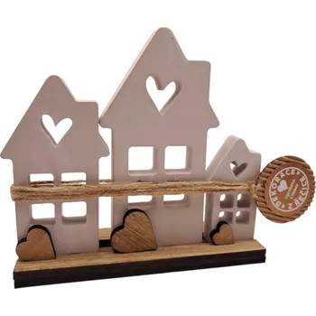 Dekorace z Řečice Domečky dekorační šedé