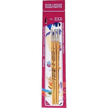 Umělecký štětec Souprava kulatých štětců Koh-i-Noor 2, 4, 6 – syntetické