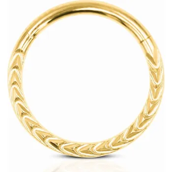 Piercing Zlatý piercing kroužek Clicker Helix Nostril 1,2/10