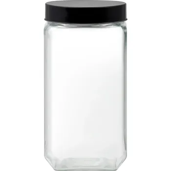 Sklenice Zavařovací Sklenice na skladování Milos 2,2 l černá DOMOTTI