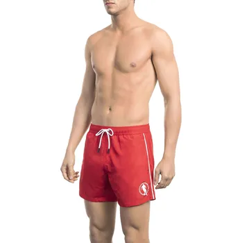 Pánské kraťasy Pánské kraťasy BKK1MBS05 Bikkembergs Beachwear Barva: Červená, Velikost: M