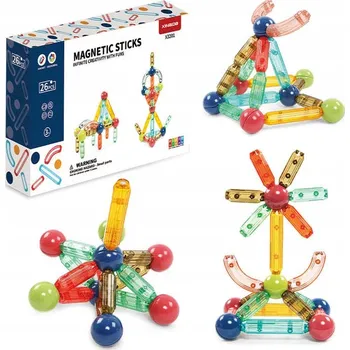 ostatní stavebnice Magnetická stavebnice 26ks - Transparency Color Magnetic Sticks
