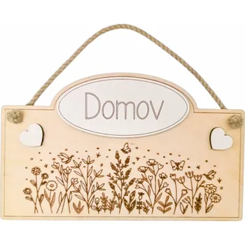 Dekorace z Řečice Cedulka "Domov květiny"