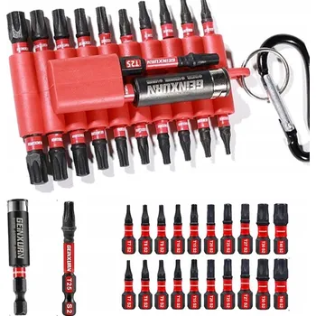 Bit SADA RÁZOVÝCH BITŮ TORX PRO AKU ŠROUBOVÁK, DLOUHÉ BITY 22 ks