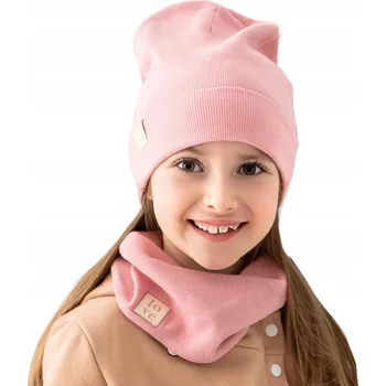 Čepice ČEPICE NÁKRČNÍK A ŠÁTKY PRO DÍVKU Z ELASTICKÉ BAVLNA Pivoňka 51-56 cm WN