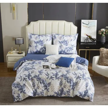 Povlečení POVLEČENÍ 160x200 + 2 POVLEČENÍ NA POLŠTÁŘ 70x80 OBOUSTRANNÉ SATÉNOVÉ LISTY