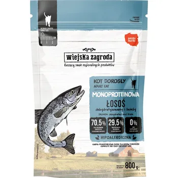 Krmivo pro kočku Wiejska Zagroda Krmivo pro pro kočky Monoproteinové – Losos 800g