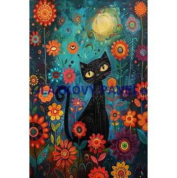 Látkový panel - Kočka - KČ-216 Velikost: 30x20cm, Materiál: Úplet