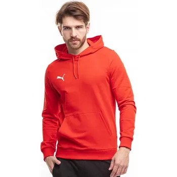 Pánské oblečení Pánská PÁNSKÁ MIKINA s kapucí PUMA TEAMGOAL 23 CAUSALS, červená, 656580 01 r S