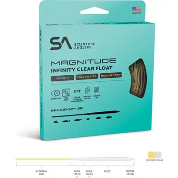 Muškařská šňůra Scientific Anglers Magnitude Smooth Infinity Buckskin/Clear Head WF-4-F