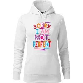 Dámská mikina DOBRÝ TRIKO Dámská mikina s potiskem Not perfect Velikost dámské mikiny: S, Barva: Bílá