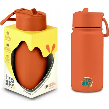 Obraz Brosky Basic Ocelová termoska na vodu cihlové barvy 450 ml