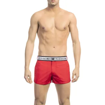 Pánské kraťasy Pánské kraťasy BKK1MBX01 Bikkembergs Beachwear Barva: Červená, Velikost: XL