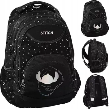 Školní batoh Školní batoh vícekomorový Paso černý, odstíny šedé a stříbrná 20 l