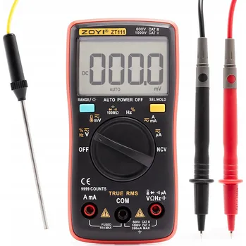 Multimetr DIGITÁLNÍ MULTIMETR ZOYI ZT111 MĚŘIČ TEPLOTY LCD MĚŘENÍ AC/DC TECHREBAL