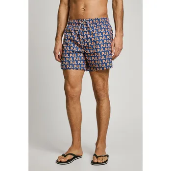 Pánské plavky Pepe Jeans Pánské plavky LOGO PJL SWIMSHORT Barva: modrá, Velikost: L