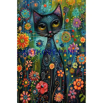 Látkový panel - Kočka - KČ-213 Velikost: 20x13cm, Materiál: Kočárkovina