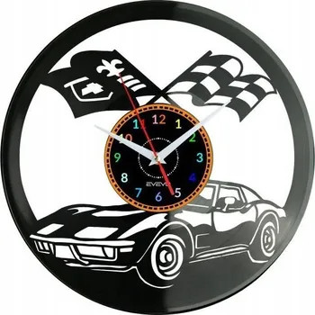 Hodiny Staré Americké Auto Nástěnné Hodiny Vinylová Deska Moderní Dekorace