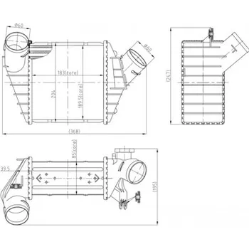 Chladič motoru Chladič turba HART 614 056