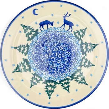 Talíř Dezertní talíř 15,5 cm Vánoční deka 2822 Keramika Bolesławiec