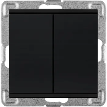 vypínač Polmark Verona Křížový spínač dvojitý černý matný