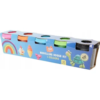 Modelovací hmota SADA NA HRANÍ PLASTELÍNA MODELÍNA MODELÍNA BAREVNÁ 5 BAREV 700 g