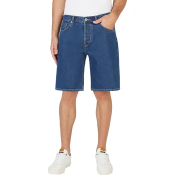 Pánské kraťasy Pepe Jeans Pánské kraťasy LOOSE SHORT Barva: denim (odpovídá obrázku), Velikost: W36