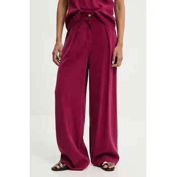 Dámské kalhoty Kalhoty Answear.LAB 93086.ilk burgundské 83X, vel. L